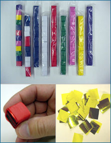 Flickerfetti� Sleeves Metallic/Tissue, 50/50 Mix, 3/4" Squares
